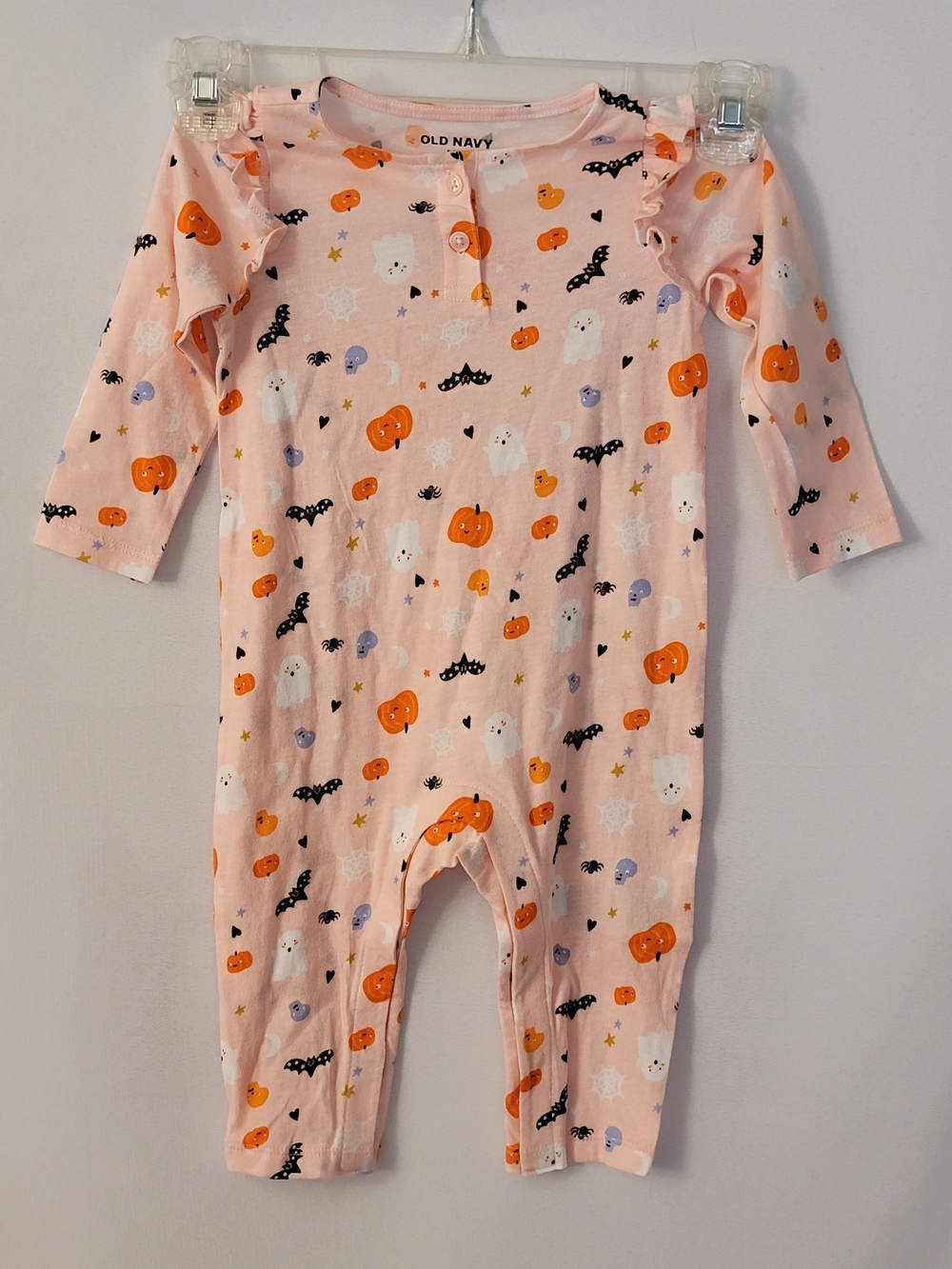 NWT Old Navy Halloween Pumpkin & Ghost Romper Size 6-12 Months